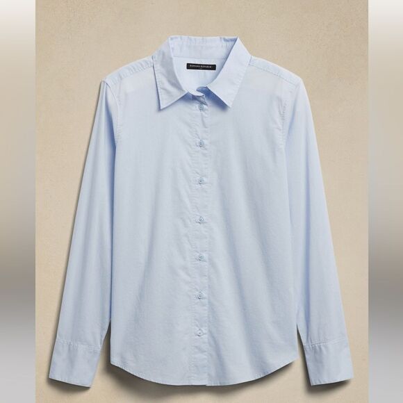 Banana Republic CLASSIC COTTON SHIRT Light Purple s nwt - Picture 1 of 10